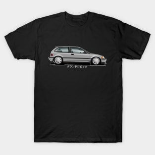 4th GEN CIVIC HATCHBACK EF EE JDM BLACK T-Shirt